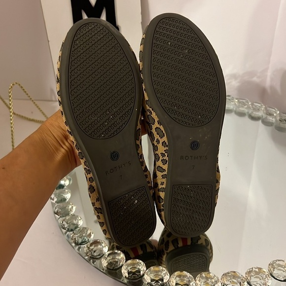 Rothy’s  Retired  Leopard Print Round Toe Slip on Ballet Flats Women Size 7 - Picture 4 of 10